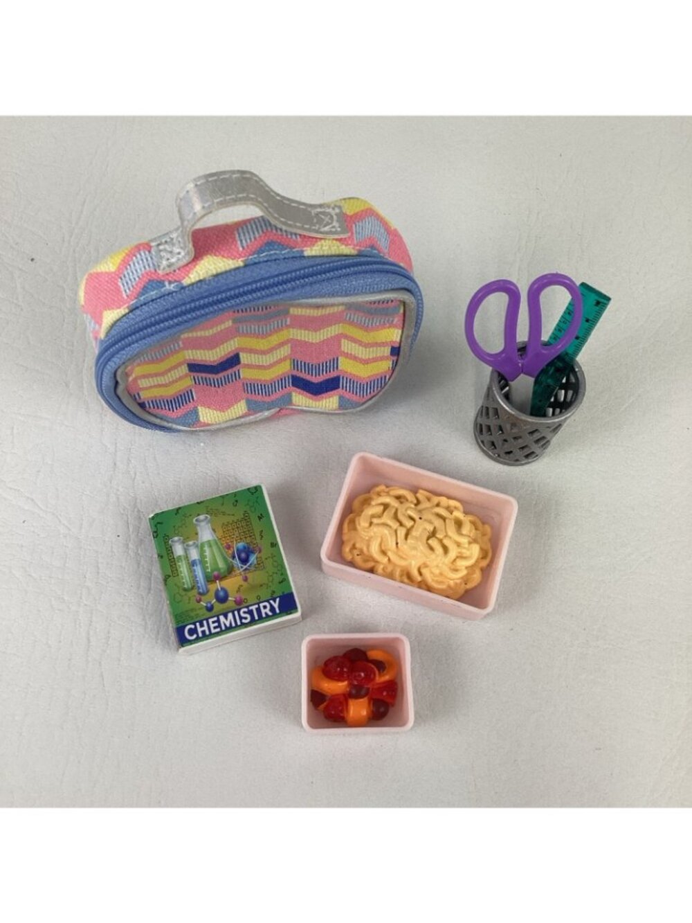 Our Generation Lunch Box School Toiletry Bag Play Food Chemistry Book 18" Doll - Picture 2 of 7